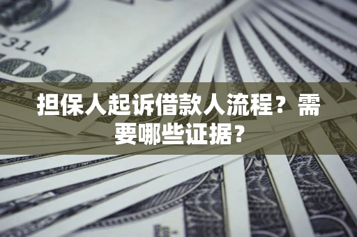 北京担保人起诉借款人流程?需要哪些证据? 北京担保人起诉借款人流程?需要哪些证据?